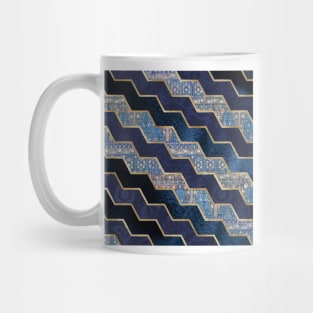 Moody blues geometric textures Mug